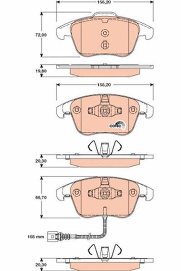 ÖN BALATA TIGUAN-Q3 2010 GDB1762 5N0698151 5N0698151A 5N0698151B - Image 1