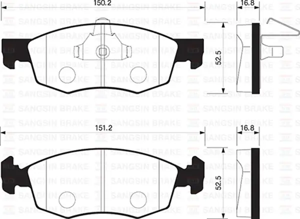 ÖN FREN BALATA FIAT PALIO WEEKEND 96- / ALBEA 01- / DOBLO 00- 9949125 77362180 WVA20907 - Image 1