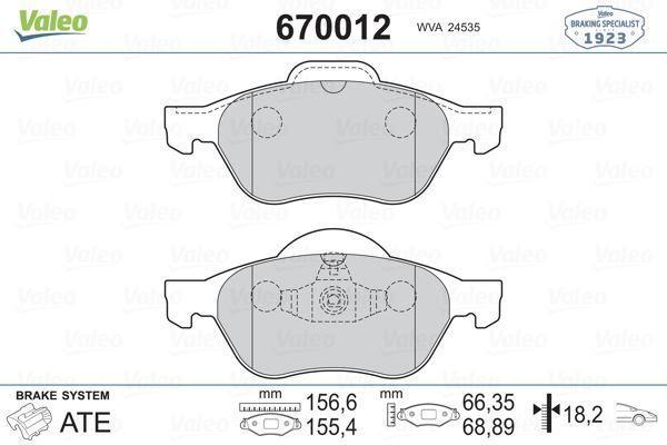 ÖN BALATA MEGANE 2 2002 SCENIC 2 2002 CLIO 3 2005 1.5DCI 1.6 165 2.0 165 410601237R 7701209100 WVA24535 - Image 1