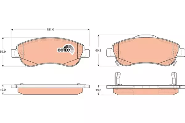 ÖN FREN BALATA HONDA CR-5 1.6L N16A2 RE6 İ-DTEC DIZEL 4X2 13- / 2.0L R20 BENZINLI OTOMATIK VITES RE5 2007-2015 45022SWWG00 45022SWWG01 45022SWWG02 - Image 1