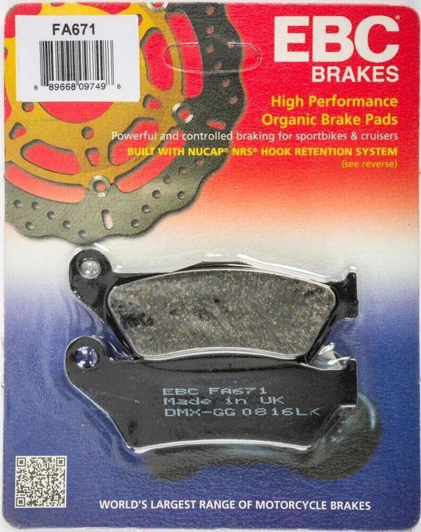 Ebc Fa671 2005-2010 BMW K 1200 R Uyumlu Arka Fren Balatası Organik Balata - Image 1