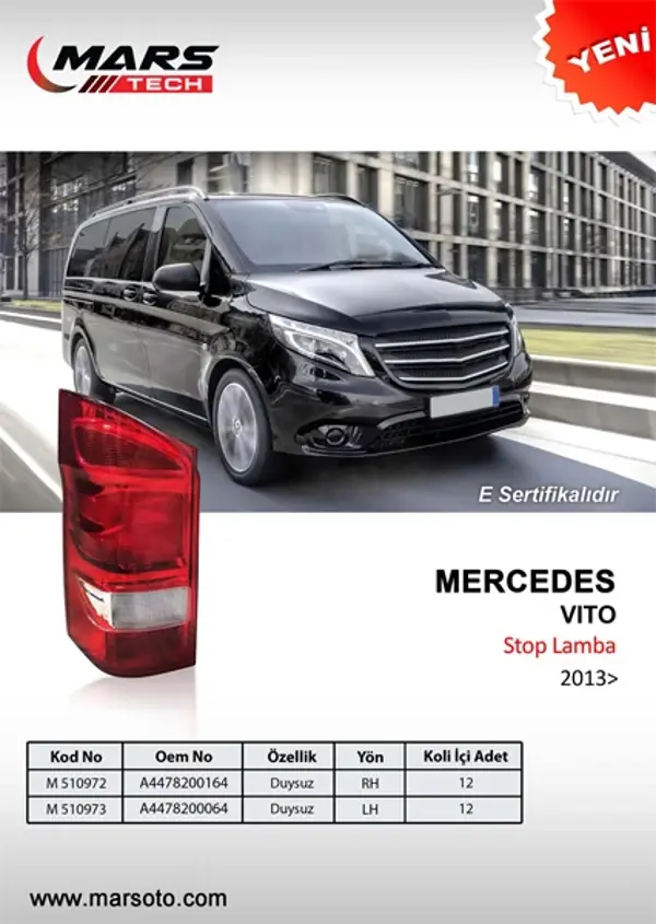 STOP LAMBASI SOL MERCEDES VİTO 2013 DUYSUZ - Image 1