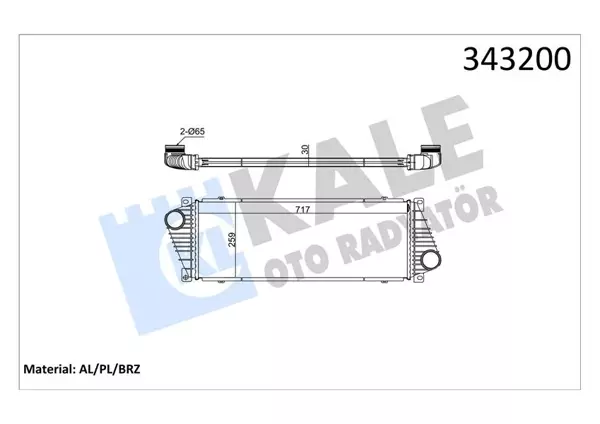 TURBOSARJ RADYATORU MERCEDES SPRINTER B901B905 . VW LT 1928-1935-46 A9015010701 2D0145805 - Image 1