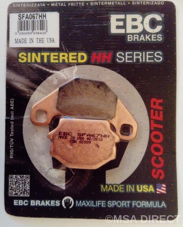 Ebc Sfa067Hh 1991-2001 Kawasaki ZZR 250 Uyumlu Arka Fren Balatası Sinterli Balata - Image 1