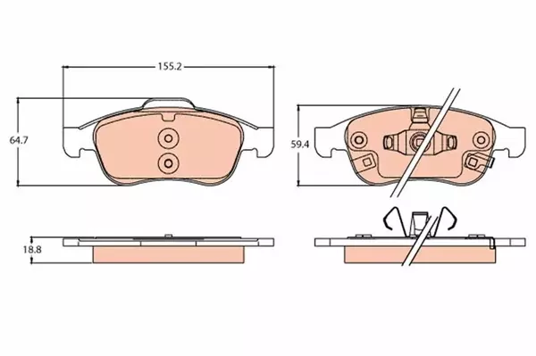 ÖN BALATA FIAT 50010 2015 JEEP RENEGADE SUV 2014 77367213 77367369 - Image 1