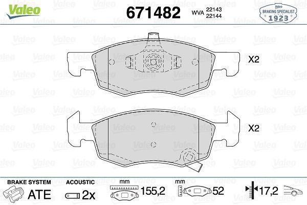 ÖN FREN BALATASI CORSA E 2014  14 JANT ARKA KAMPANALI FRENLER İÇİN 95517028 1605280 95524972 - Image 1