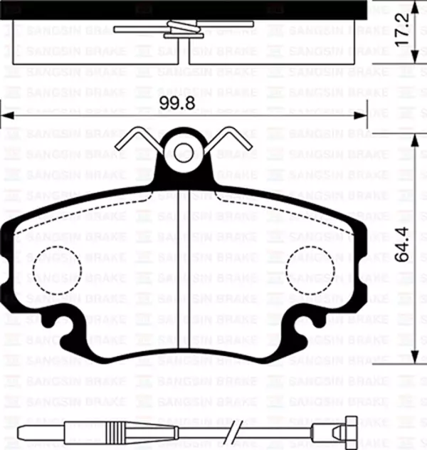 ÖN BALATA FİŞLİ RENAULT R9-R19-R21-CLIO I-2-MEGANE 1-TWINGO-LOGAN-SANDERO-SOLENZA 7711130071 7701204833 WVA21404 - Image 1