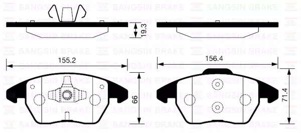 ÖN BALATA P307 2003 207 1.6 2007 308 2007 3008 2009 C4 2004 GDB1605 4252 60 4253 43 WVA23589 - Image 1