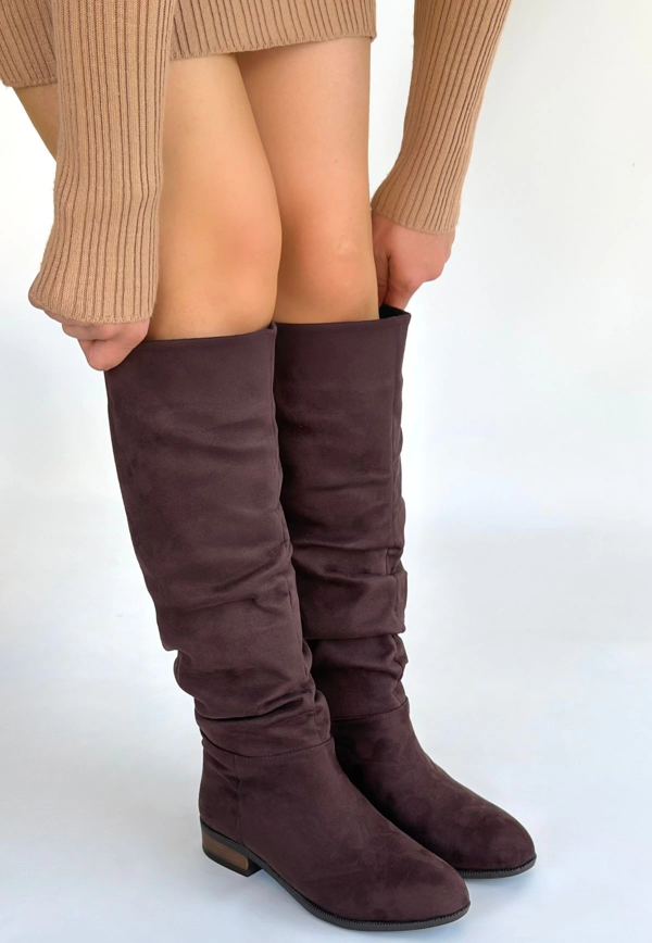 Winda Kahverengi Süet Körüklü Çizme - Image 1