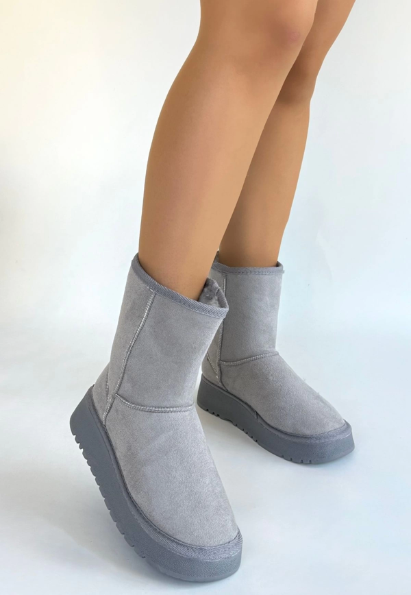 Sophia Gri Süet Bot - Image 1