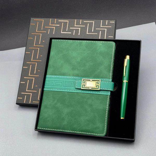 Hediyelik Defter Kalem Set Yeşil - Image 1