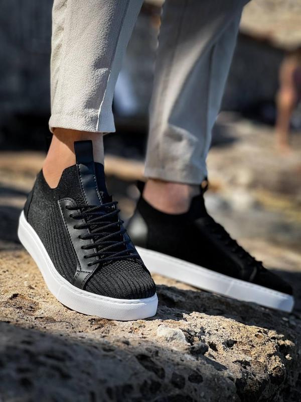 KB-112   Kuback Siyah Triko Bağcıklı  Günlük Erkek  Ayakkabı - Image 1