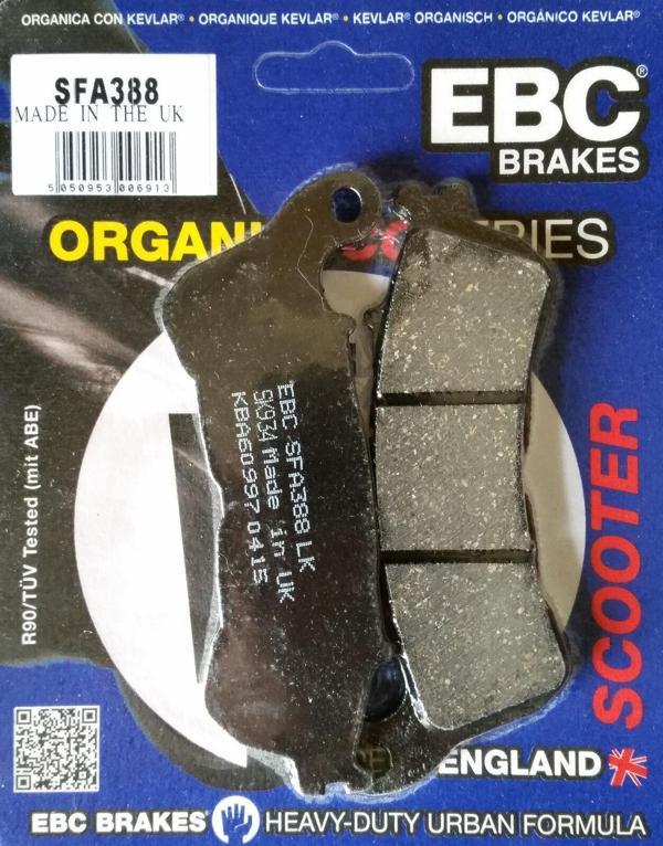 Ebc Sfa388 2007-2014 Honda SH 300 Uyumlu Ön Fren Balatası Organik Balata - Image 1