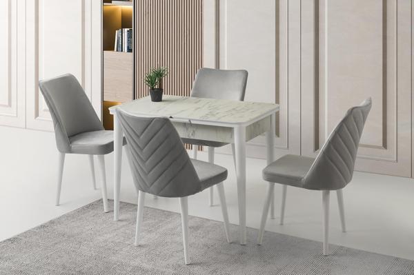 Tekno Venedik MDF Açılır Mutfak Masa Sandalye Takımı 60x100  - Image 1