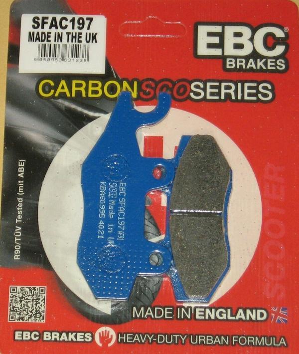 Ebc Sfac197 2008-2012 Kymco Agility 16+ 150 Uyumlu Arka Fren Balatası Karbon Balata - Image 1