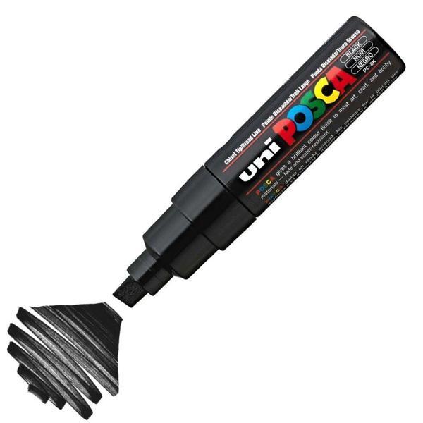 Supertrend Posca PC-8K Boyama Markörü 8 mm. Kesik Uç SİYAH - Image 1