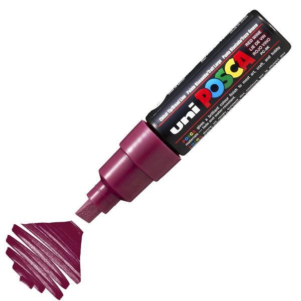Supertrend Posca PC-8K Boyama Markörü 8 mm. Kesik Uç ŞARAP KIRMIZISI - Image 1