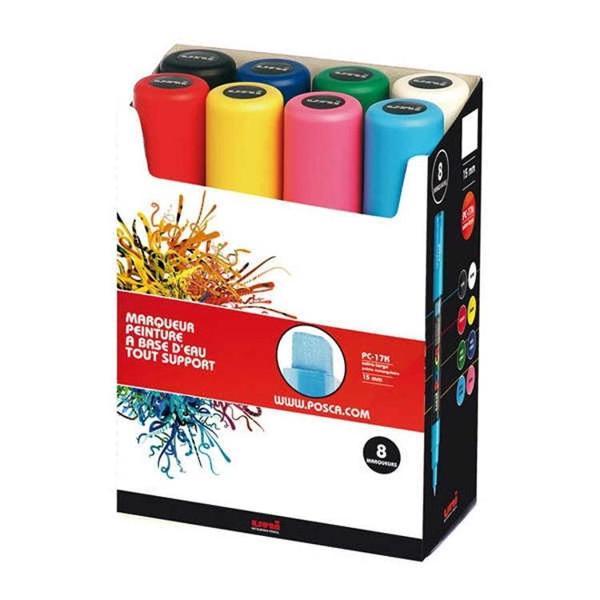 Supertrend Posca PC-17K 15.0 Su Bazlı Boyama Markörü Seti Ana Renkler 8 RENK - Image 1