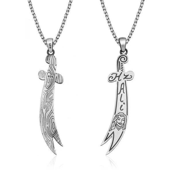 Supertrend Gümüş Hz. Ali Kılıç Kolye - Image 1