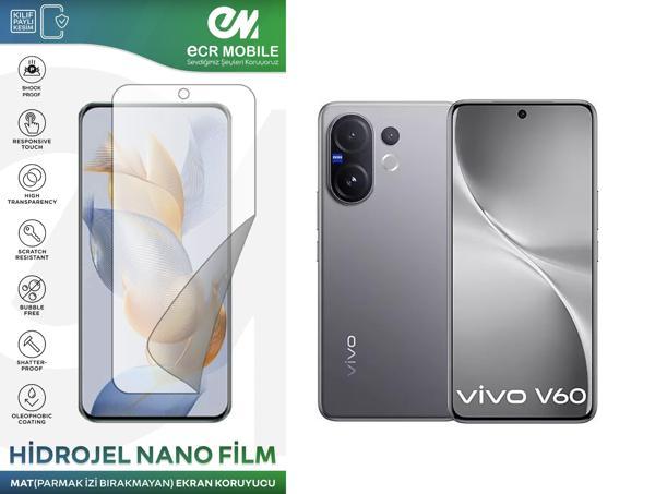 Vivo V60 ile Uyumlu Mat (Anti-Glare) Hidrojel Nano Film Ekran Koruyucu(Tempered Cam Değildir!) - Image 1