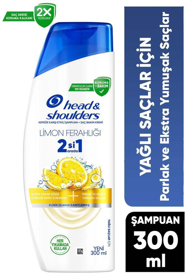 Head And Shoulders Limon Ferahlığı 2si1 Arada Şampuan 300 ml - Image 1
