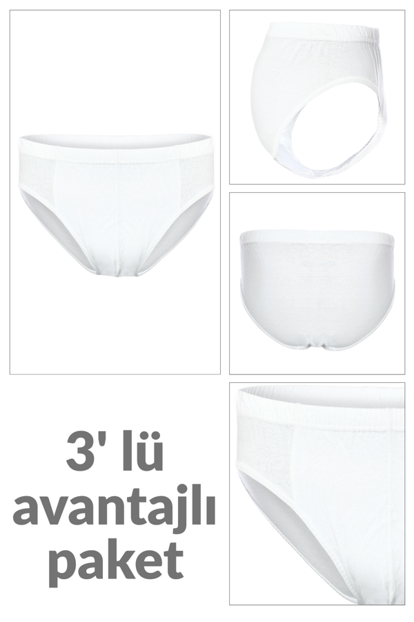 3 lü Erkek %100 Pamuklu Süprem Külot 213 - Image 1