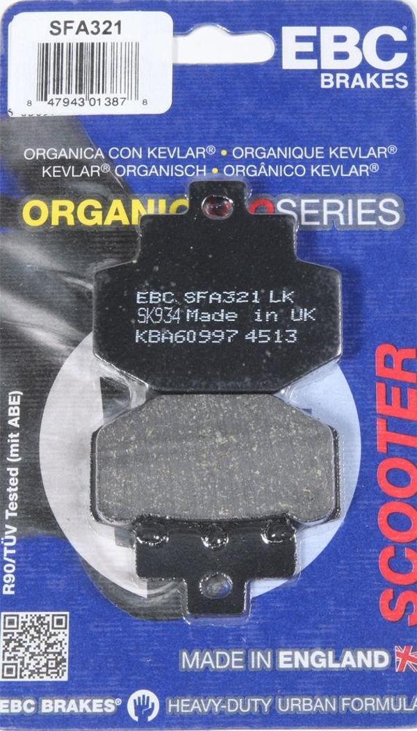 Vespa Gtv 300 Ie Arka Fren Balatası Ebc Sfa321 Balata - Image 1