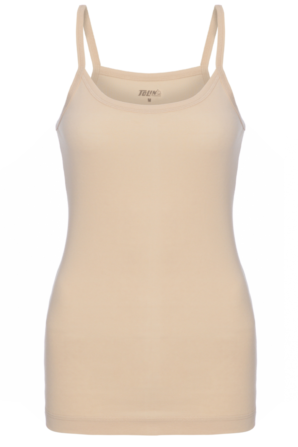 Tolin %100 Pamuk Bayan Biyeli İp Askılı Atlet 1224 - Image 1