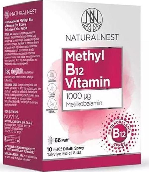 Naturalnest Methyl B12 1000 mcg 10 ml Sprey - Image 1