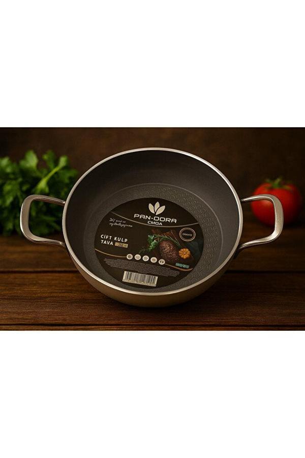 Pan-Dora Evinda 22 cm Kristal Döküm Sahan - Döküm Granit , Yanmaz-Yapışmaz , Darbelere Dayanıklı - Image 1