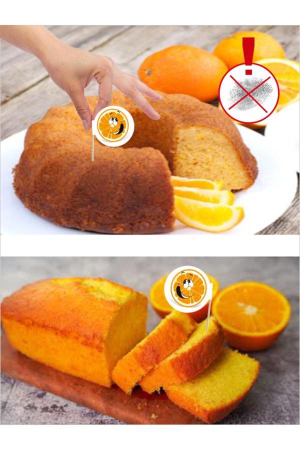 Bayrak Kürdan Portakallı Kek Yada Portakal Dilimleri İçin Portakal Baskılı 10Cm 30 Adet - Image 1