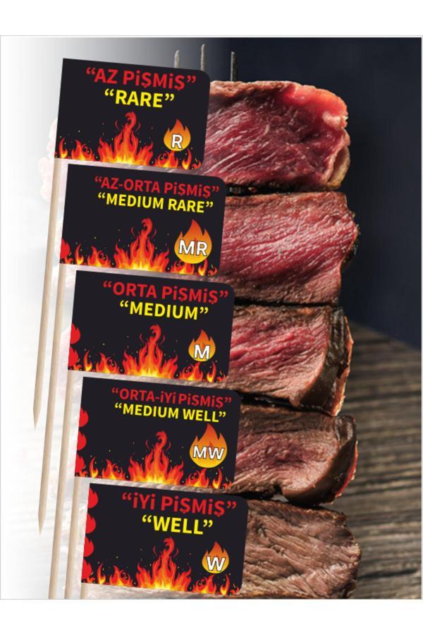 Bayrak Kürdan 🥩 Etin Pişme Derecesini Göstermek Artık Çok Kolay – Şık Ve Hijyenik Sunum Kürdanları - Image 1