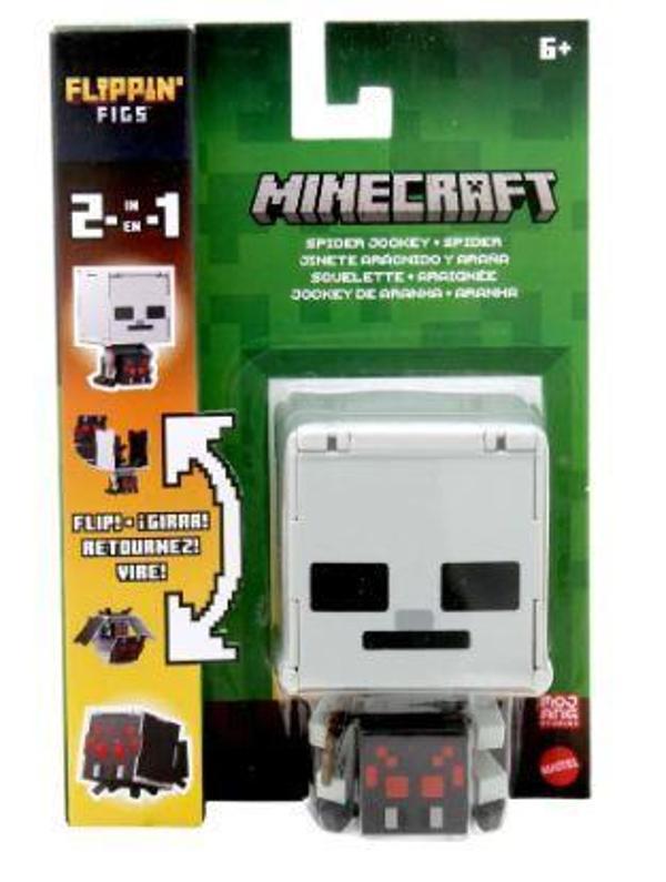 Minecraft Flippin' Figs Spider Jockey & Spider Action Figure HTL43 JCN24 - Image 1