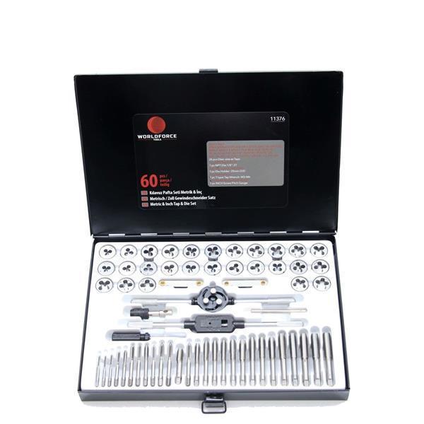 KILAVUZ PAFTA SETİ METRİK-İNÇ 60 PARÇA GARAJ EKİPMANLARI HIRDAVAT - Image 1