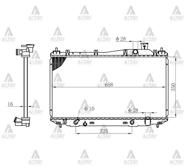 RADYATÖR SU CIVIC 2001-2006 A-T BRAZING 19010 PLC J01 - Image 1