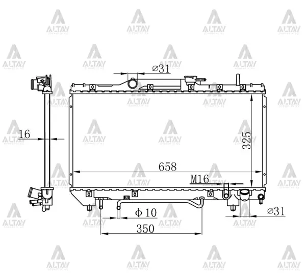 RADYATÖR SU CORONA 1992-1995 / CARINA 1996-1997 A-T BRAZING 16400 74790 - Image 1