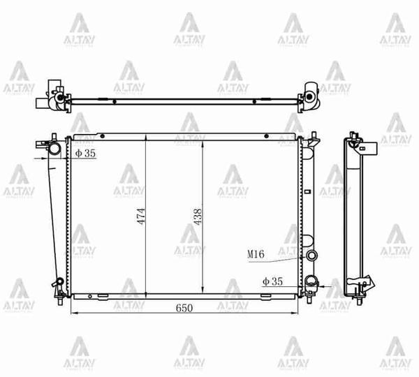 RADYATÖR SU STAREX 2002-2008 22MM M-T BRAZING 25310 4A100 - Image 1