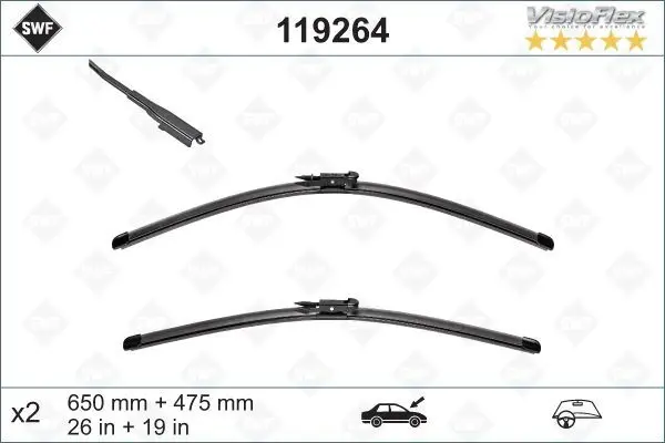 SILECEK SUPURGESI TAKIMI 650MM / 475MM MERCEDES B-CLASS W246 2011-2018 SWF A2468201245 - Image 1
