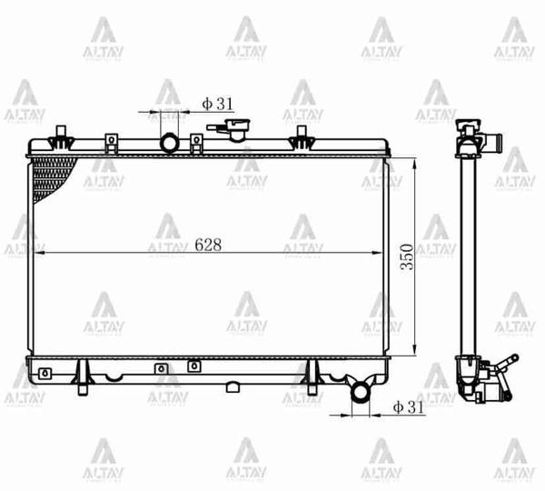 RADYATÖR SU RIO 2003-2006 BENZİNLİ M-T BRAZING 25310 FD010 - Image 1