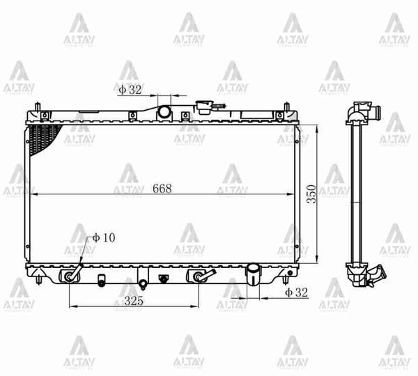 RADYATÖR SU ACCORD 1990-1993 / ROVER 16MM A-T BRAZING 19010 PT1 901 - Image 1