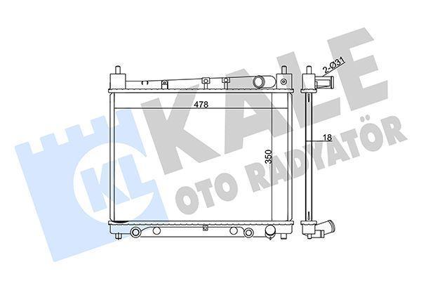 RADYATÖR YARIS-YARIS VERSO AL/PL/BRZ 350X478X16 1640021080 1640021060 1640021120 - Image 1