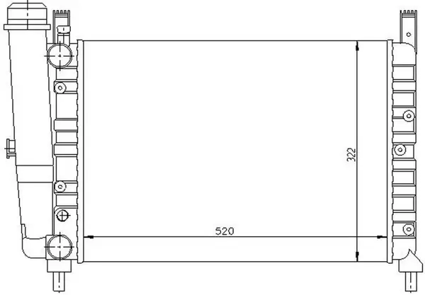 RADYATÖR UNO 70 1.4 IE-1.5 IE MEK 520X322X23 46551218 7739955 - Image 1