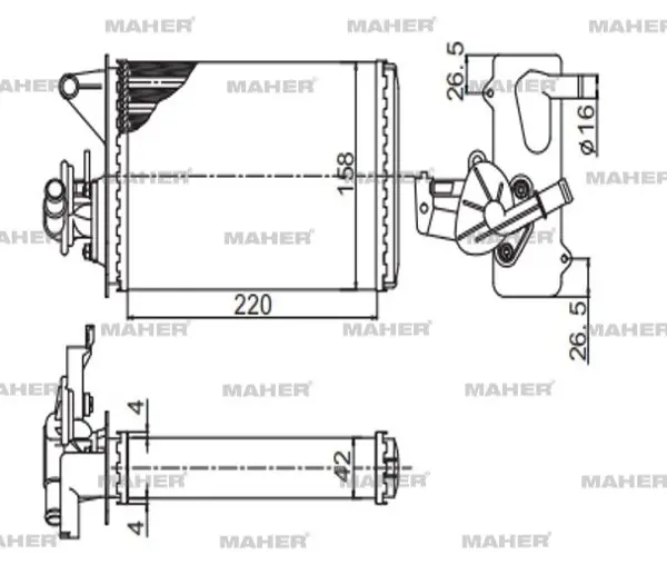 RADYATÖR KALORİFER UNO 70 1994-2000 MEKANİK 5955358 - Image 1