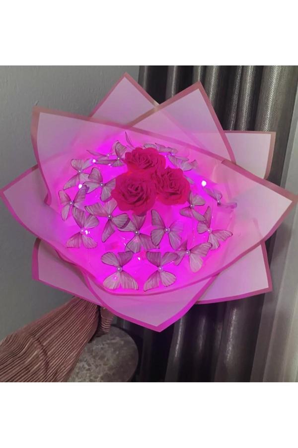 Kayzen Pembe Kelebek Buketi - Image 1