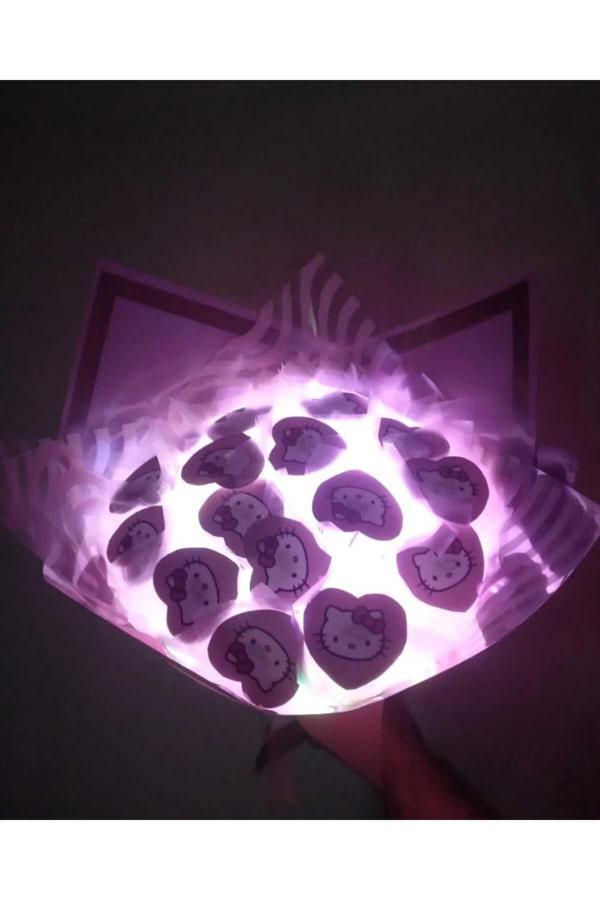 Redblue Ledli Hello City Buketi - Image 1