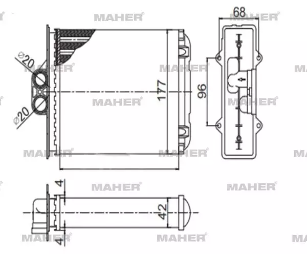 RADYATÖR KALORİFER VECTRA B 1996-2002 KLIMALI MEKANİK 1618110 1618049 - Image 1