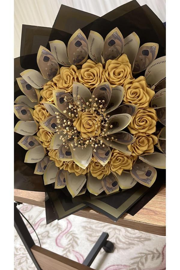 Redblue Eurolu Saten Gül Buketi - Image 1