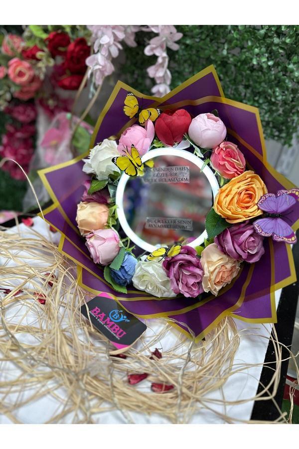 Tasarım Işıklı Ayna Buketi - Image 1