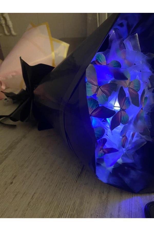 Redblue Mavi-Mor Kelebek Buketi - Image 1