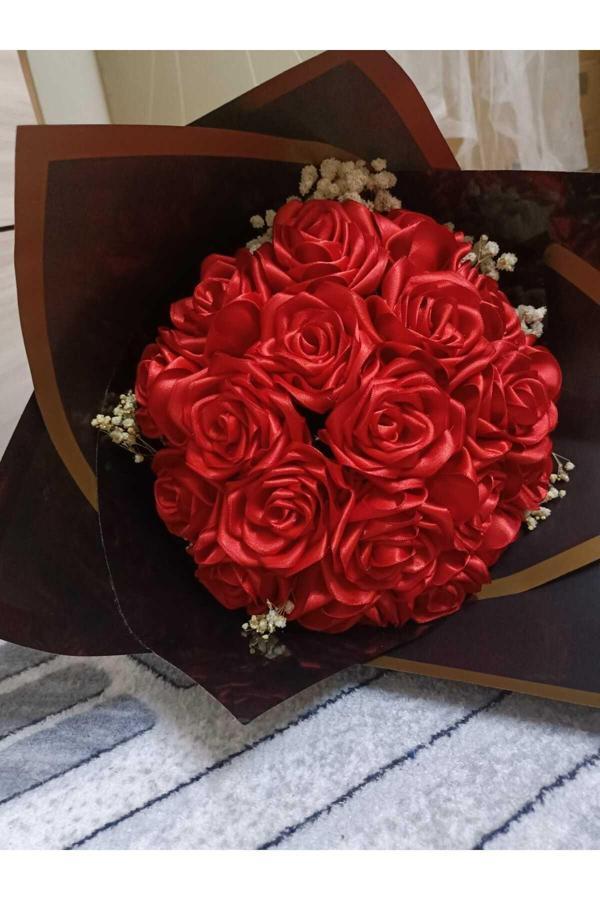 Redblue Kurdeleden Kırmızı Yapay Gül - Image 1